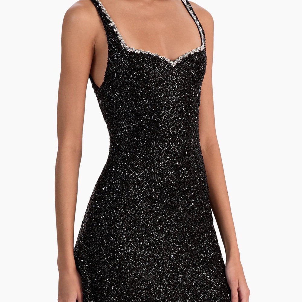 ALICE + OLIVIA Eve Embellished Sweetheart Minidress - Picture 5 of 7